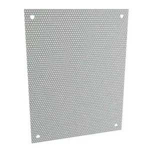 HAMMOND 18P1713PP Subpanel, Perforated, Carbon Steel, Ansi 61 Gray, Powder Coat Finish | CV8ABW