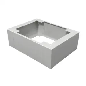 HAMMOND 2CLP82418 Console Plinth, 8 x 24 x 18 Inch Size, Carbon Steel, Ral 7035 Light Gray | CV7VGM