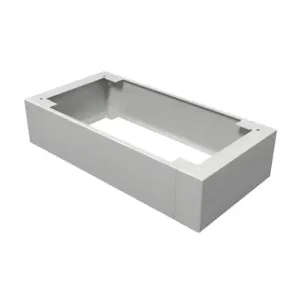 HAMMOND 2CLP83618 Console Plinth, 8 x 36 x 18 Inch Size, Carbon Steel, Ral 7035 Light Gray | CV7VGN