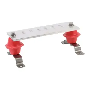 HAMMOND BUSBAR4X10 Modular Busbar, 10 Inch Length, 9/32In And 1/8 Inch Holes. Insulators | CV7DXY