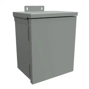 HAMMOND C3R1086HCR Enclosure, 10 x 8 x 6 Inch Size, Wall Mount with Knockouts, Galvanized Steel | CV7JVR