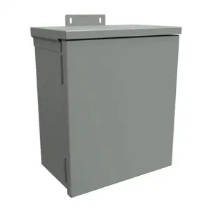 HAMMOND C3R12106HCR Enclosure, 12 x 10 x 6 Inch Size, Wall Mount with Knockouts, Galvanized Steel | CV7JVT