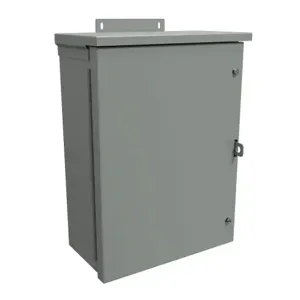 HAMMOND C3R16126HCR Enclosure, 16 x 12 x 6 Inch Size, Wall Mount, Galvanized Steel, Ansi 61 Gray | CV7JVW