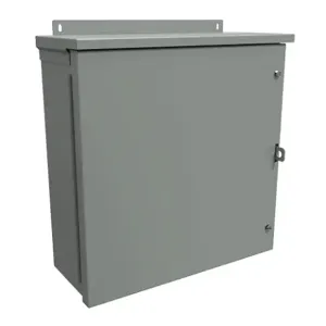 HAMMOND C3R16166HCR Enclosure, 16 x 16 x 6 Inch Size, Wall Mount, Galvanized Steel, Ansi 61 Gray | CV7JVX