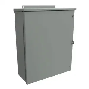 HAMMOND C3R24208HCR Enclosure, 24 x 20 x 8 Inch Size, Wall Mount, Galvanized Steel, Ansi 61 Gray | CV7JWC