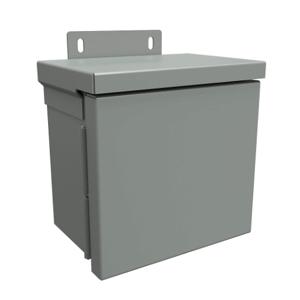 HAMMOND C3R664HCR Enclosure, 6 x 6 x 4 Inch Size, Wall Mount with Knockouts, Galvanized Steel | CV7JWK