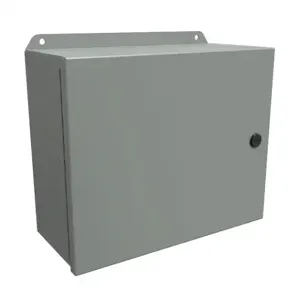 HAMMOND EJ10125 Enclosure, 10 x 12 x 5 Inch Size, Wall Mount, Carbon Steel, Ansi 61 Gray | CV7KAC