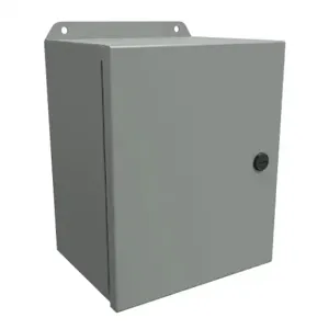 HAMMOND EJ1086 Enclosure, 10 x 8 x 6 Inch Size, Wall Mount, Carbon Steel, Ansi 61 Gray | CV7KAK