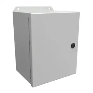 HAMMOND EJ1086LG Enclosure, 10 x 8 x 6 Inch Size, Wall Mount, Carbon Steel, Ral 7035 Light Gray | CV7KAM