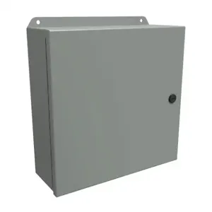 HAMMOND EJ12124 Enclosure, 12 x 12 x 4 Inch Size, Wall Mount, Carbon Steel, Ansi 61 Gray | CV7KBE