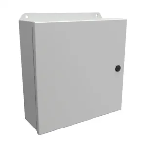 HAMMOND EJ12124LG Enclosure, 12 x 12 x 4 Inch Size, Wall Mount, Carbon Steel, Ral 7035 Light Gray | CV7KBG