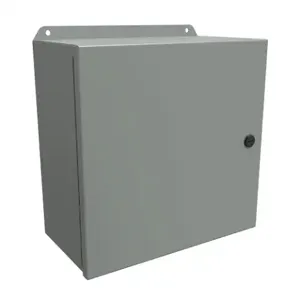 HAMMOND EJ12126 Enclosure, 12 x 12 x 6 Inch Size, Wall Mount, Carbon Steel, Ansi 61 Gray | CV7KBK