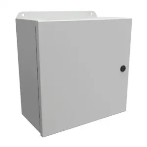 HAMMOND EJ12126LG Enclosure, 12 x 12 x 6 Inch Size, Wall Mount, Carbon Steel, Ral 7035 Light Gray | CV7KBM