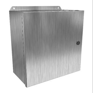 HAMMOND EJ12126SS Enclosure, 12 x 12 x 6 Inch Size, Wall Mount, 304 Stainless Steel, #4 Brush Finish | CV7KBP