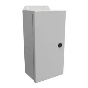 HAMMOND EJ1264LG Enclosure, 12 x 6 x 4 Inch Size, Wall Mount, Carbon Steel, Ral 7035 Light Gray | CV7KBV