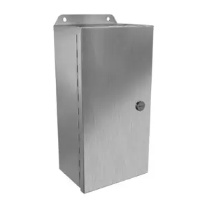 HAMMOND EJ1264S16 Enclosure, 12 x 6 x 4 Inch Size, Wall Mount, 316 Stainless Steel, #4 Brush Finish | CV7KBW