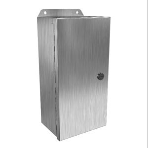 HAMMOND EJ1264SS Enclosure, 12 x 6 x 4 Inch Size, Wall Mount, 304 Stainless Steel, #4 Brush Finish | CV7KBX