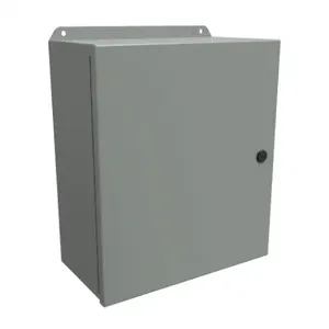 HAMMOND EJ14126 Enclosure, 14 x 12 x 6 Inch Size, Wall Mount, Carbon Steel, Ansi 61 Gray | CV7KBY