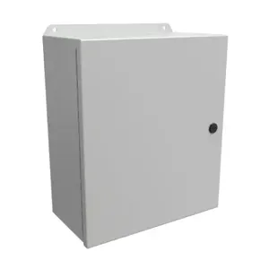 HAMMOND EJ14126LG Enclosure, 14 x 12 x 6 Inch Size, Wall Mount, Carbon Steel, Ral 7035 Light Gray | CV7KCA