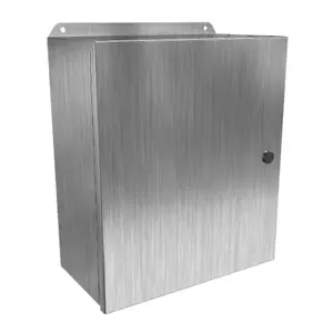 HAMMOND EJ14126SS Enclosure, 14 x 12 x 6 Inch Size, Wall Mount, 304 Stainless Steel, #4 Brush Finish | CV7KCC