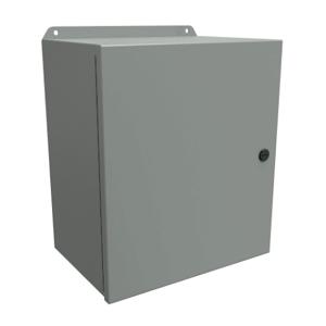 HAMMOND EJ14128 Enclosure, 14 x 12 x 8 Inch Size, Wall Mount, Carbon Steel, Ansi 61 Gray | CV7KCD