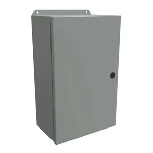 HAMMOND EJ16106 Enclosure, 16 x 10 x 6 Inch Size, Wall Mount, Carbon Steel, Ansi 61 Gray | CV7KCN