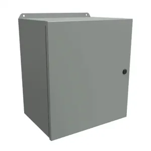 HAMMOND EJ161410 Enclosure, 16 x 14 x 10 Inch Size, Wall Mount, Carbon Steel, Ansi 61 Gray | CV7KCQ