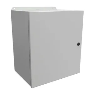 HAMMOND EJ161410LG Enclosure, 16 x 14 x 10 Inch Size, Wall Mount, Carbon Steel, Ral 7035 Light Gray | CV7KCT