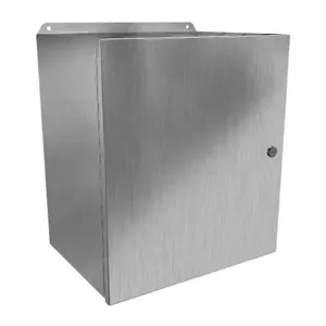 HAMMOND EJ161410S16 Enclosure, 16 x 14 x 10 Inch Size, Wall Mount, 316 Stainless Steel, #4 Brush Finish | CV7KCU