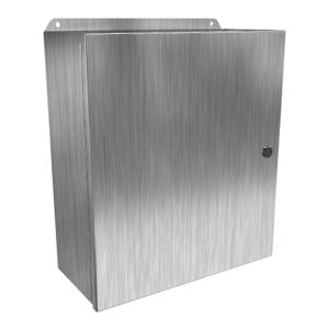 HAMMOND EJ16146SS Enclosure, 16 x 14 x 6 Inch Size, Wall Mount, 304 Stainless Steel, #4 Brush Finish | CV7KDA