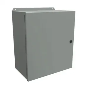 HAMMOND EJ16148 Enclosure, 16 x 14 x 8 Inch Size, Wall Mount, Carbon Steel, Ansi 61 Gray | CV7KDB