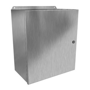 HAMMOND EJ16148S16 Enclosure, 16 x 14 x 8 Inch Size, Wall Mount, 316 Stainless Steel, #4 Brush Finish | CV7KDE