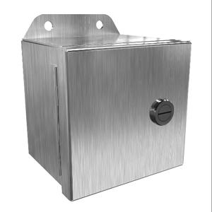 HAMMOND EJ443SS Enclosure, 4 x 4 x 3 Inch Size, Wall Mount, 304 Stainless Steel, #4 Brush Finish | CV7KDL