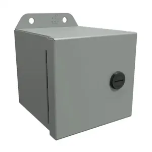 HAMMOND EJ444 Enclosure, 4 x 4 x 4 Inch Size, Wall Mount, Carbon Steel, Ansi 61 Gray | CV7KDM