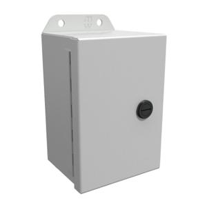 HAMMOND EJ643LG Enclosure, 6 x 4 x 3 Inch Size, Wall Mount, Carbon Steel, Ral 7035 Light Gray | CV7KDV