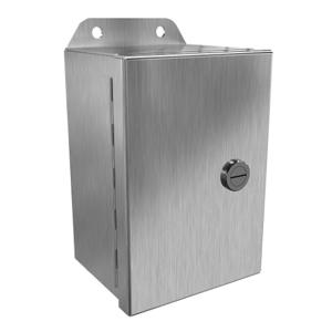 HAMMOND EJ643S16 Enclosure, 6 x 4 x 3 Inch Size, Wall Mount, 316 Stainless Steel, #4 Brush Finish | CV7KDW