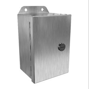 HAMMOND EJ643SS Enclosure, 6 x 4 x 3 Inch Size, Wall Mount, 304 Stainless Steel, #4 Brush Finish | CV7KDX