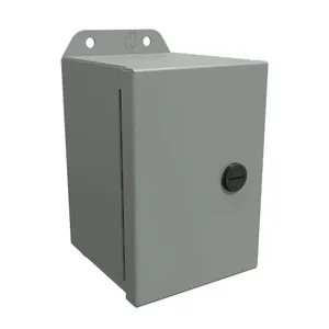 HAMMOND EJ644 Enclosure, 6 x 4 x 4 Inch Size, Wall Mount, Carbon Steel, Ansi 61 Gray | CV7KDY