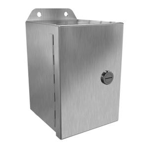 HAMMOND EJ644S16 Enclosure, 6 x 4 x 4 Inch Size, Wall Mount, 316 Stainless Steel, #4 Brush Finish | CV7KEB