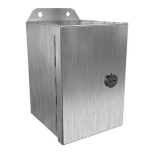 HAMMOND EJ644SS Enclosure, 6 x 4 x 4 Inch Size, Wall Mount, 304 Stainless Steel, #4 Brush Finish | CV7KEC