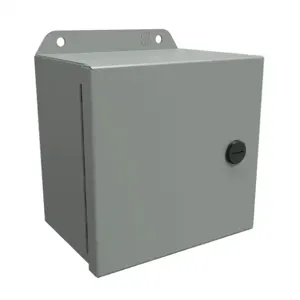 HAMMOND EJ664 Enclosure, 6 x 6 x 4 Inch Size, Wall Mount, Carbon Steel, Ansi 61 Gray | CV7KED