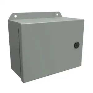 HAMMOND EJ683 Enclosure, 6 x 8 x 3 Inch Size, Wall Mount, Carbon Steel, Ansi 61 Gray | CV7KEJ