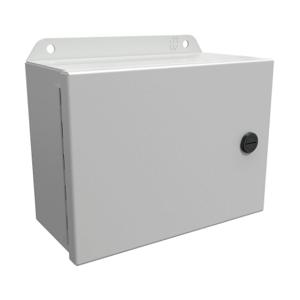 HAMMOND EJ683LG Enclosure, 6 x 8 x 3 Inch Size, Wall Mount, Carbon Steel, Ral 7035 Light Gray | CV7KEK