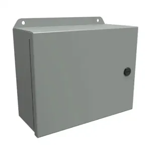 HAMMOND EJ8104 Enclosure, 8 x 10 x 4 Inch Size, Wall Mount, Carbon Steel, Ansi 61 Gray | CV7KEL