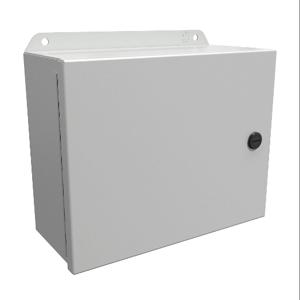 HAMMOND EJ8104LG Enclosure, 8 x 10 x 4 Inch Size, Wall Mount, Carbon Steel, Ral 7035 Light Gray | CV7KEM