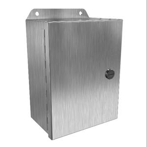 HAMMOND EJ863SS Enclosure, 8 x 6 x 3 Inch Size, Wall Mount, 304 Stainless Steel, #4 Brush Finish | CV7KET
