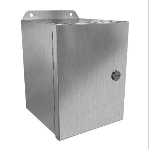 HAMMOND EJ866S16 Enclosure, 8 x 6 x 6 Inch Size, Wall Mount, 316 Stainless Steel, #4 Brush Finish | CV7KEX