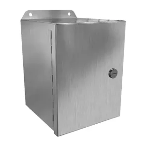 HAMMOND EJ866S16 Enclosure, 8 x 6 x 6 Inch Size, Wall Mount, 316 Stainless Steel, #4 Brush Finish | CV7KEX