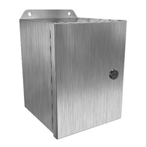 HAMMOND EJ866SS Enclosure, 8 x 6 x 6 Inch Size, Wall Mount, 304 Stainless Steel, #4 Brush Finish | CV7KEY