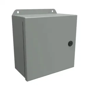 HAMMOND EJ884 Enclosure, 8 x 8 x 4 Inch Size, Wall Mount, Carbon Steel, Ansi 61 Gray | CV7KEZ